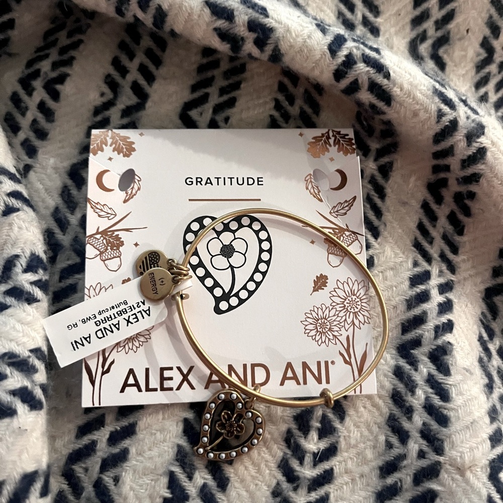 NWT Alex and ani gratitude bracelet. Gold/copper tone. Perfect gift